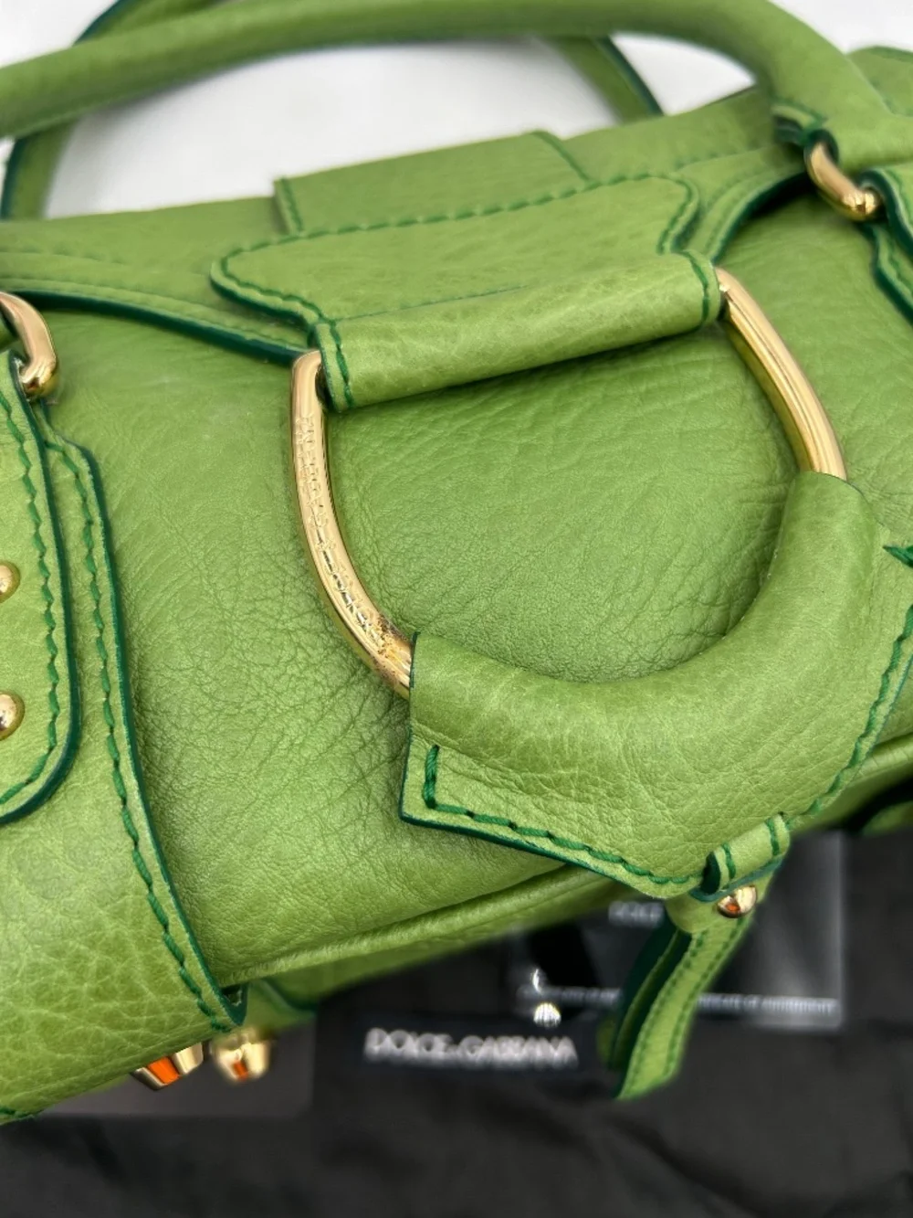 Women’s vintage Y2K-era Dolce & Gabbana Leather Sachel. Made in Italy.